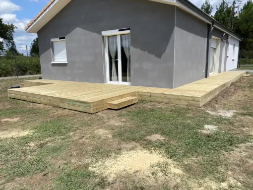 Fabrication et pose terrasse bois a Soustons, Léon, DML Multiservices