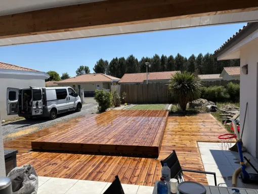 Pose et fabrication terrasse bois à Linxe, Léon, DML Multiservices