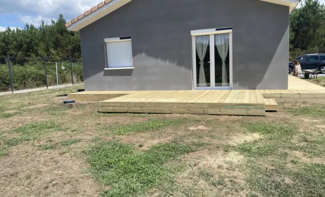 Fabrication et pose terrasse bois a Soustons, Léon, DML Multiservices