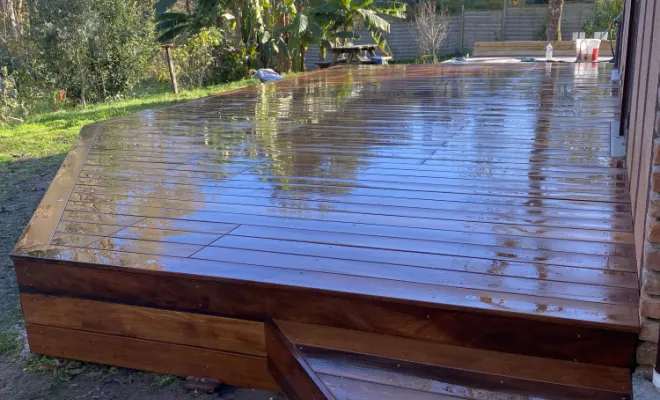 Fabrication et pose terrasse a magescq, Léon, DML Multiservices