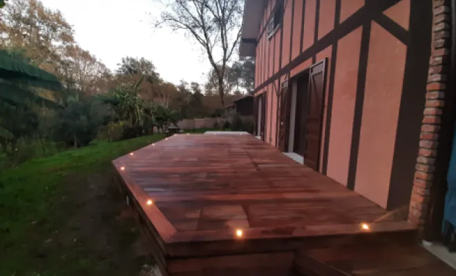 Fabrication et pose terrasse a magescq, Léon, DML Multiservices