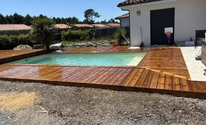 Pose et fabrication terrasse bois à Linxe, Léon, DML Multiservices