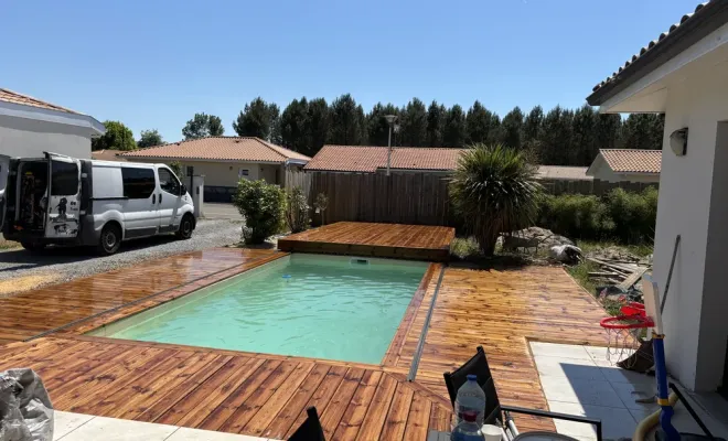 Pose et fabrication terrasse bois à Linxe, Léon, DML Multiservices