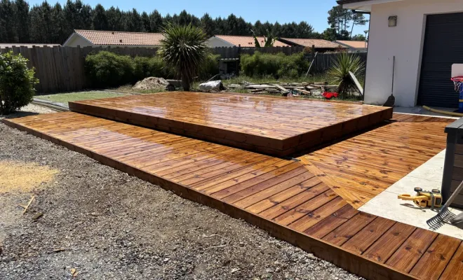 Pose et fabrication terrasse bois à Linxe, Léon, DML Multiservices