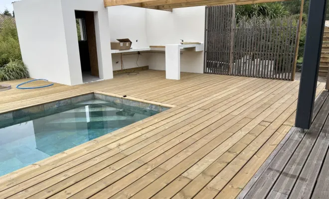 Pose et fabrication terrasse bois à Vielle-Saint-Girons, Léon, DML Multiservices