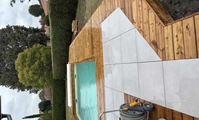 Pose terrasse bois et carrelage a LEON, Léon, DML Multiservices