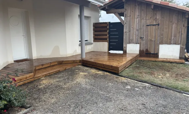 Pose terrasse bois et carrelage a LEON, Léon, DML Multiservices