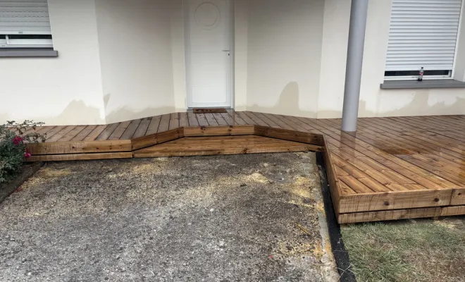 Pose terrasse bois et carrelage a LEON, Léon, DML Multiservices